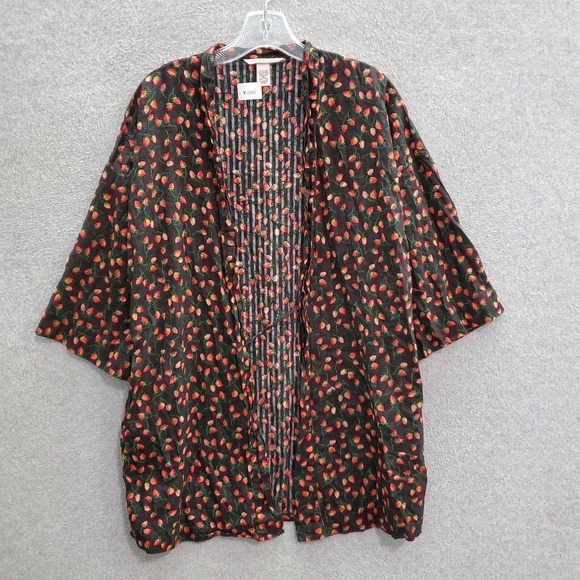 Victoria's Secret Other - Victorias Secret Women Sleepwear XS Red Strawberry All Over Cardigan Open Front